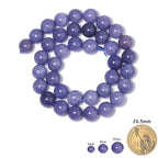 Yochus 45pcs Blue Angelite Stone Beads，8mm Healing Power Natural Stone Round Loose Beads for Jewelry Making Earring Necklace DIY Crafts - color: Blue Angelite, size: 8mm 45beads