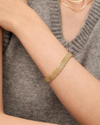 PAVOI 14K Gold Plated Chunky Chain Adjustable Bracelet for Women | Stainless Steel Lightweight Trendy Chain Bracelet - color: White Gold, size: 7 Inches