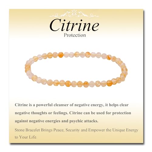 MASSIVE BEADS Natural Genuine Gemstone Beads Healing Crystal Chakra Reiki Jewelry Faceted Round Beads Bracelets 3mm - color: Citrine