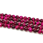 MJDCB Stone Beads 6mm 60pcs Round Rose Red Tiger's Eye Loose Gemstone Bead Charms for Jewelry Making Bracelet Necklace Earring Pendant - color: Rose Red Tiger's Eye, size: 6mm