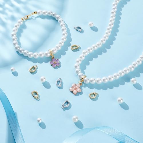 AHANDMAKER 16Pcs 18k Gold Hinged Pull Clasp Charm Bail Metal Pendants Bails 2 Colors Necklace Clasp Enhancer Connector for Necklace Earring Bracelet Jewelry Making 12x7x3mm