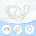 PATIKIL 75 Pcs 8mm OD 5mm Thick Crystal Glass Beads, Rondelle Crystal Beads Faceted Cut Gemstone Strand with Spacer Beads for Craft, Bracelet, Necklace, White - color: White