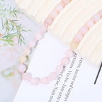 8mm Faceted Natural Morganite Stone Loose Round Semi Gemstone Beads for Bracelet Necklace Jewelry DIY Making - color: Morganite-1