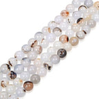 90pcs Adabele AAA Natural Black Flower Agate Healing Gemstone 4mm (0.16 inch) Small Round Loose Beads Gem Stone Spacer for Craft Jewelry Making GC16-4 - color: Black Flower Agate, size: 4mm (90pcs/1 Strand)