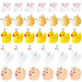 Civaner 50 Pcs Resin Charms for Jewelry Making, Cute Mushroom Bee Duck Cow Chicken Swan Rabbit Pig Farm Animal Pendants for DIY Bracelets Necklaces - style: Cute Style