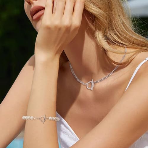 38Pcs Platinum Toggle Clasp, 19 Styles Bracelet Closure Clasps IQ Toggle Clasps Oval Flower Heart Clasp Fastener Hook Toggles Connectors for Necklace Bracelet Jewelry Making - color: Platinum-19 Styles