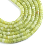 150pcs 2x4mm Natural Chinese Green Jade Tube Shape Beads Loose Flat Round Cylinder Flat Spacer Green Stone Beads for Bracelet Earrings Jewelry Making - color: Chinese Green Jade, size: 2x4mm Tube shape
