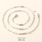 10PCS Paperclip Chains Necklace Bulk 3MM 20 Inches Stainless Steel Finished Paperclip Link Chain Bulk forJewelry Making - color: stainless steel, size: 3MM * 20 Inches