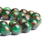 10MM 37PCS Green Cloisonne Craft Loose Round Beads for Jewelry Making DIY Bracelet - color: Green Cloisonne, size: 10mm