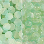 100Pcs Glass Beads 10mm Round Moon Frosted Cracked Water-Activated Transparent Glazed Beads, Ideal for DIY Bracelets Necklaces Phone Charms Craft Supplies (Green) - color: Green