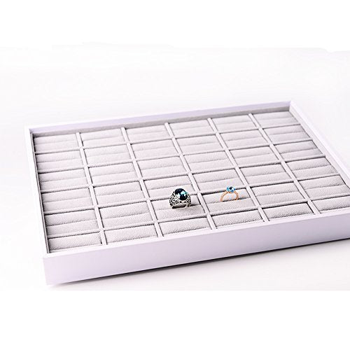 Oirlv 36 Slot Ring Storage Tray Showcase Jewelry Display Organizer - size: 36 Grids Ring