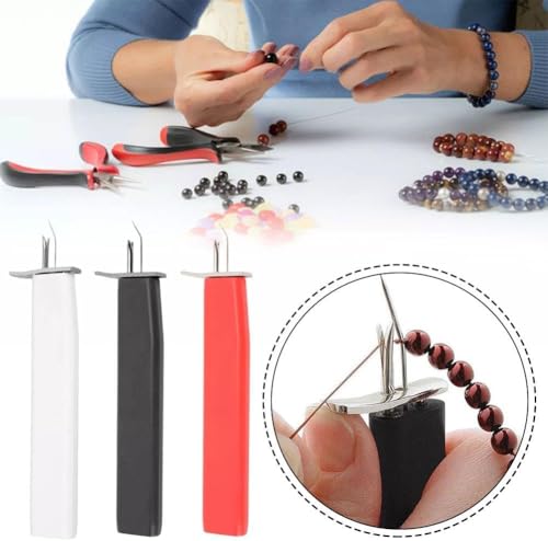 Black Bead Knotting Tool Create Secure Knots Pearl Jewelry Making Tool DIY Jewelry Pearl Stringing Beading Tools Knotters Tool for Necklace Bracelet Jewelry Making
