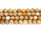 90pcs Adabele Natural Picture Jasper Healing Gemstone 4mm (0.16 inch) Small Round Beads Gem Stone Spacer for DIY Craft Jewelry Making GY10-4 - color: Picture Jasper, size: 4mm (90pcs/1 Strand)