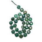 BEADIA Natural Faceted Green Agate Rondelle Disk Stone Beads 10x5mm 37cm for DIY Chain Jewelry Making - color: Green Agate