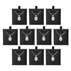 Oirlv 10 PCS Jewelry Cards PU leather Earring Necklace Card for Selling Jewelry Display Cards - style: PJ01103