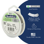Beadalon 7 Strand Stainless Steel Bead Stringing Wire, 0.015 in / 0.38 mm, Green, 30 ft / 9.2 m - color: Green, style: .015 in / 0.38 mm , 30 ft / 9.2 m