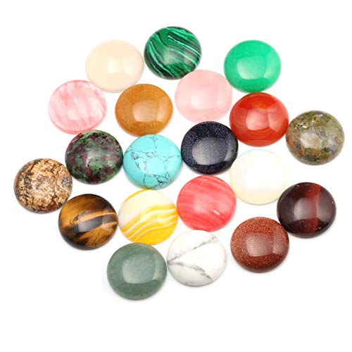 Natural Stones Cabochon 4 6 10 12 14 16 18 20 MM Round No Hole for Making Jewelry - size: 12 MM