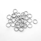 30pcs Split Rings, 8mm Stainless Steel Small Key Chain Mini Keychain Rings Split Open Jump Rings for Jewelry Making Metal Keyring Connectors Key Ring Attachment for Car Keys Craft Making