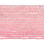 Natural Quartz Beads, 3mm 120pcs Small Round Faceted Loose Gemstones for DIY Jewelry Making, Handmade Bracelet and Necklace Crafting, with Size Card - color: Rose Quartz, size: 3mm