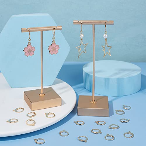 SUNNYCLUE 1 Box 80Pcs Leverback Earring Hooks Real 18K Gold Plated Stainless Steel Huggie Hoop Round Leverbacks Earwires Lever Back Hoops for Jewelry Making Earrings Backs Findings Replacement Adult - color: 80pcs Real 18k Gold Plated Stainless Steel Roun