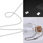 SUMERSHA 50 Pack Ball Chain Necklaces 30 inch Stainless Steel #3 2.4mm Bead Pull Chain - size: 30 inch Stainless Steel
