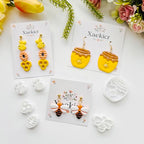 Bee Theme Polymer Clay Cutters Set – Molds, Clay Cutters for Polymer Clay, Clay Earring Tools - color: J color