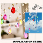 Ipotkitt 200 Pcs Random Color Transparent Glass Teardrop Charms Crystal Water Drop Bead Charms Top Drilled Beads for DIY Earring Necklace Bracelets - color: 200pcs-Drop Charms-Mixed Color