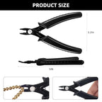 URSKYTOUS Bead Crimping Pliers Bead Crimper Tool for Jewelry Making 5 Inch Crimping Pliers Tool with PVC Handle Jewelry Crimper Plier for Bracelet Beading DIY Craft Jewelry Making Supplies (Black) - color: Rm Black