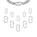 Double Opening Lobster Clasp,Sliver Bracelet Clasp Charm Clasp,Chain Shortener,Necklace Connectors for Multiple Necklaces - 10 Pack - size: Sliver