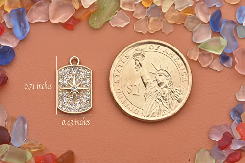 Pack of 20 Rhinestone Charms Gold Plated Pendants Pave Crystal Accessories for Necklace Bracelet Jewelry Making DIY Crafting - color: (The Star of Tarot)VID61001