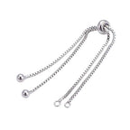 DanLingJewelry 10pcs Adjustable Slider Bracelet Slider Extender Chains Friendship Bracelets with Balls Charms Ends for Jewelry Making DIY 8 Inches(226mm) P - color: StyleⅣ-10 pcs-Platinum