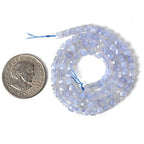 Natural Blue Lace Agate Gemstone 4mm Faceted Cube Square Loose Beads 16 Inch for DIY Jewelry Making Beads - color: Blue Lace Agate