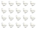 Shapenty Antique Silver Love Heart Shaped Family Members Pendant Charms for DIY Craft Keychains Bracelet Necklace Earrings Jewelry Making Findings and Memory Ornament - style: Grandma