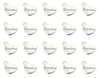 Shapenty Antique Silver Love Heart Shaped Family Members Pendant Charms for DIY Craft Keychains Bracelet Necklace Earrings Jewelry Making Findings and Memory Ornament - style: Grandma
