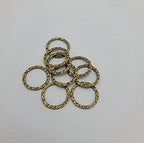 FS Brand Hammered Linking Ring-10Pcs. (Antiqued Brass) - color: Antiqued Brass