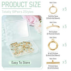 14K Gold Toggle Clasps 2 Sets T-Bar Jewelry Clasp Bracelet Closure Clasp Fastener IQ End Connectors for DIY Necklace Bracelet Earring Jewelry Making - color: 14K Gold Plated-2 Styles