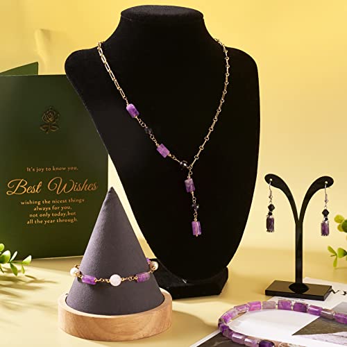Craftdady Faceted Column Natural Amethyst Stone Beads Cylinder Tube Gemstone Loose Beads Energy Healing Crystal Stone 8-11x6-8mm for Jewelry Craft Necklace Bracelet Earring Making, 15~17pcs - color: Column Amethyst