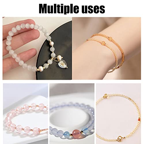 600 Pieces Crimp Bead Covers 4mm Open Half Round Crimp Bead Knot Cover Small Beads for Jewelry Craft Making - color: Gold & Silver