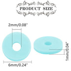 Light Blue Polymer Clay Beads, 6mm Heishi Bead for Jewelry Bracelets Necklace Making 1000PCS - color: Light blue