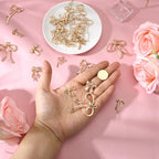 40pcs Alloy Bowknot Charms Links Golden Bow Tie Connector Charm Bow Dangle Pendants Mini Cute Bowknot Earring Charms for Jewelry Making Plated DIY Earrings Bracelet Necklaces Crafts