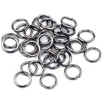 500 Pieces Set Lobster Claw Clasps 100 Lobster Clasps 400 Open Jump Rings for Jewelry Making Bracelet Necklace DIY Jewelry Making Findings Crafts Fastener Hook (Gun Black) - color: Gun Black