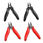 3.5-Inch Mini Cutter with Lock, 4 Pcs Precision Flush Cutters, Spring Loaded Micro Wire Cutter Diagonal Side Cutters Nipper, Soft Copper Wire Snip for Electronics, Model Sprue, Jewelry Making
