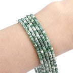 BEADIA Natural African Jade Spacer Beads Caps Flat Round Loose Beads for Beading Jewelry Making 3mmx2mm 38cm - color: African Jade, size: Flat Round 3mm x 2mm