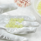 400pcs 8mm Acrylic Crackle Beads - Round Crystal Acrylic Craft Beads with Hole for Jewelry Making - Bracelets, Necklaces - Yellow - color: 20-yellow, size: 8MM