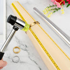 Bracelet Mandrel Sizer Set - Iron Hammer + Stainless Steel Graduated Round Mandrel, Ideal for Bracelet/Jewelry Making (DIY & Jewelry Makers)