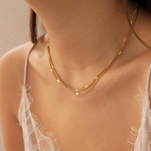 Kyutong 32.8 Feet Gold Plated Jewelry Making Chain on Spool Thin Flat Curb Chains Solid Stainless Steel Jewelry Chain for Necklace DIY with Jewelry Accessories - color: Flat Curb Gold