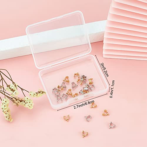 Beebeecraft 40Pcs 2 Colors Pendant Pinch Bails 18K Gold Plated & Platinum Plated Pendant Necklace Charm Clasps for Necklace Jewelry Making - color: Golden & Platinum