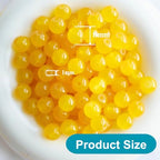 Jabrand 145pcs Glass Beads, 8mm Glass Beads for Barcelet and Jewelry Making DIY Crafts (Yellow) - color: Yellow