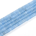 1 Strand Natural White Jade Rondelle Beads Strands Dyed Gemstone Beads Spacers for Jewelry Making Bracelets Necklace DIY Crafts 4.5x2.5~3mm 14.5" About 142~148pcs/strand Light Sky Blue - color: Light Sky Blue