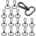 16 Pack Swivel Lobster Clasps, 1 Inch Black Lobster Claw Clasps for Keychains, Oval Ring Swivel Snap Hooks Metal Lobster Clips for Purse, Snap Tabs, Craft Making - color: Black